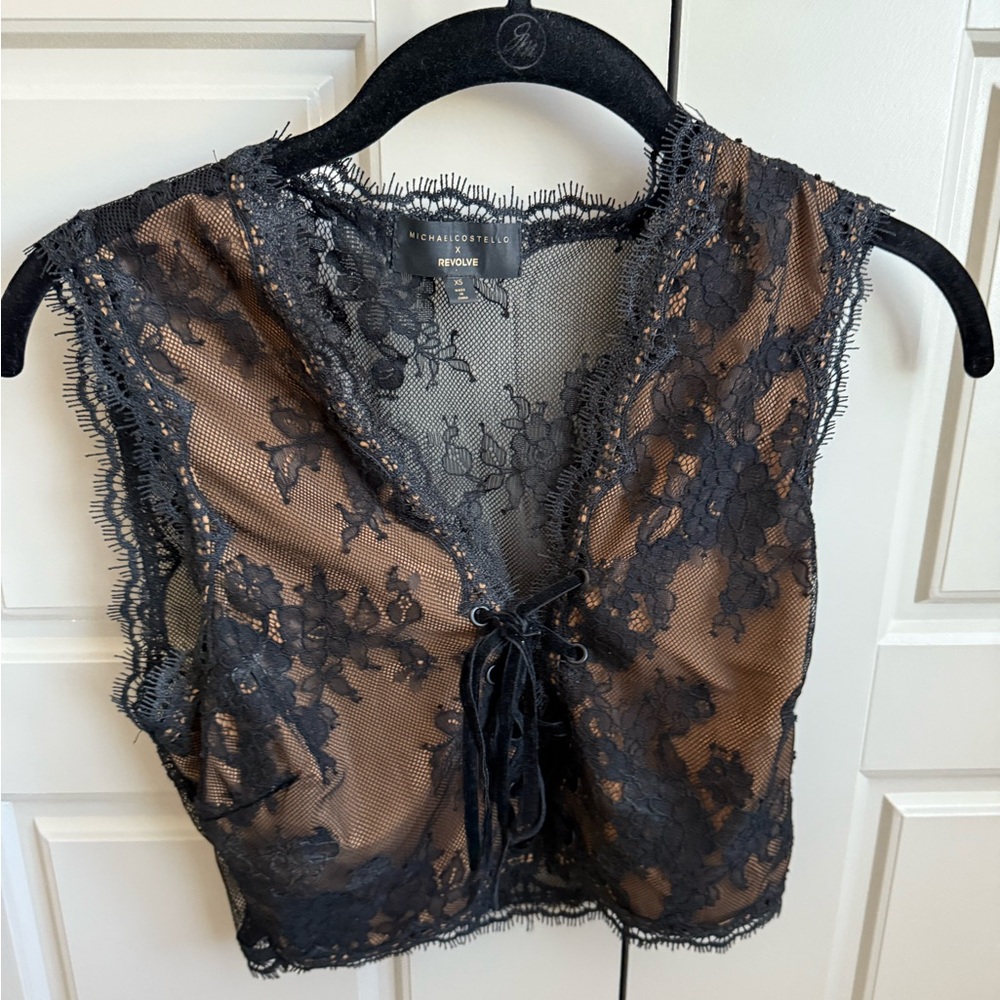 Michael Costello x Revolve lace top